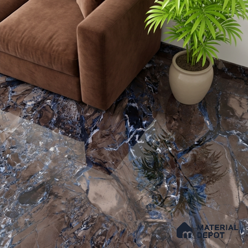 Marble Wall & Floor Tile TL 05149 Marblis Fez Fantasy 4 ft x 2 ft Vitrified High Gloss Finish - 9 mm (Random 4) | Suitable for Living Room, Bedroom & Bathroom