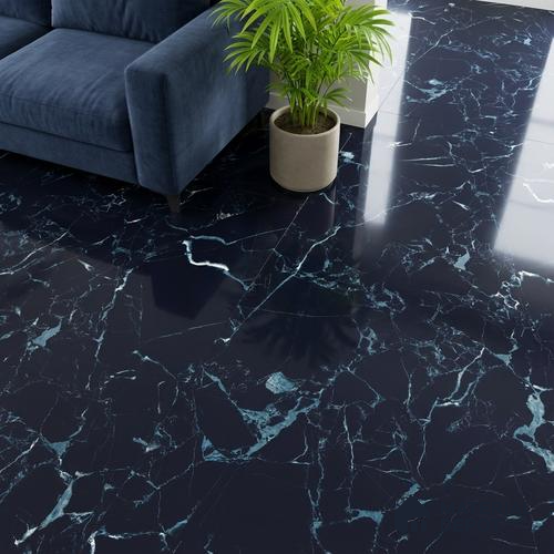 Marble Wall & Floor Tile TL 05154 Marblis Shadow Vein 4 ft x 2 ft Vitrified Endless High Gloss Finish - 9 mm (Random 4) | Suitable for Living Room, Bedroom & Bathroom