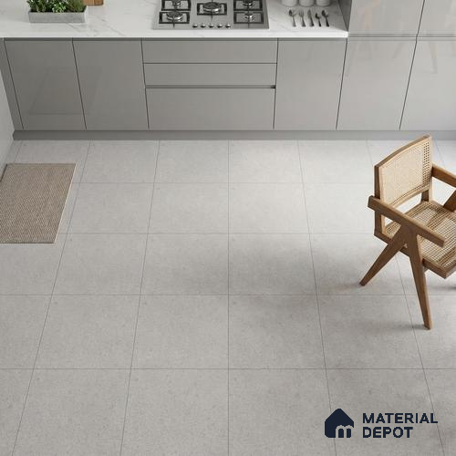 Stone Floor Tile TL 05170 Zephyr Pewter Vein 2 ft x 2 ft Vitrified Matte Finish - 12 mm (Random 8) | Suitable for Terrace, Courtyard, Parking & Balcony