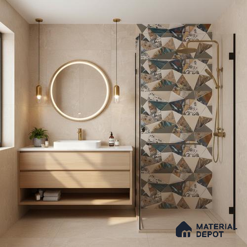 Highlighter Wall Tile TL 05289 B Splendore Trina Illusions Highlighter 2 ft x 1 ft Ceramic Matte Finish - 9 mm | Suitable for Kitchen, Bathroom & Balcony Walls