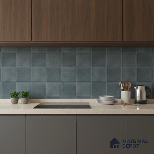 Faux Subway Wall Tile TL 05290 C Splendore Mersalite Dark 2 ft x 1 ft Ceramic Matte Finish - 9 mm | Suitable for Kitchen, Bathroom & Balcony Walls | Please Expect a Slight Variation of Pattern