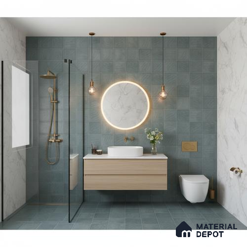 Faux Subway Wall Tile TL 05290 C Splendore Mersalite Dark 2 ft x 1 ft Ceramic Matte Finish - 9 mm | Suitable for Kitchen, Bathroom & Balcony Walls | Please Expect a Slight Variation of Pattern