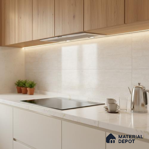 Marble Wall Tile TL 05316 Splendore Bottichino Brynx Light 2 ft x 1 ft Ceramic Glossy Finish - 9 mm | Suitable for Kitchen, Bathroom & Balcony Walls