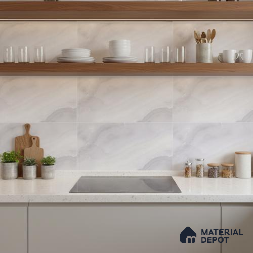 Marble Wall Tile TL 05329 C Splendore Starry Knights Dark 2 ft x 1 ft Ceramic Glossy Finish - 9 mm | Suitable for Kitchen, Bathroom & Balcony Walls