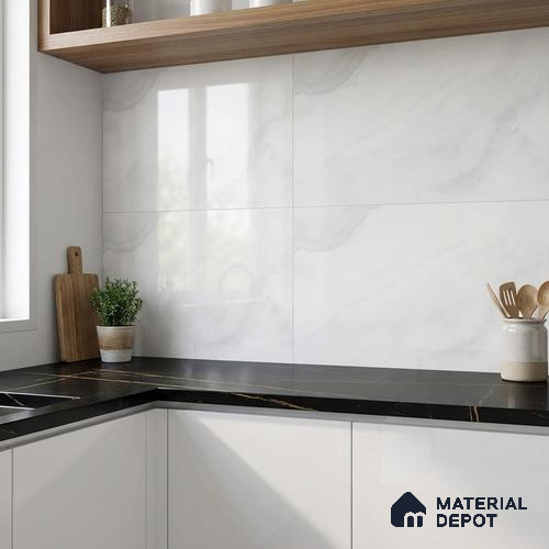 Marble Wall Tile TL 05329 Splendore Starry Knights Light 2 ft x 1 ft Ceramic Glossy Finish - 9 mm | Suitable for Kitchen, Bathroom & Balcony Walls