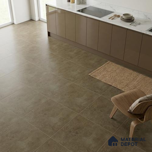 Rustic Wall & Floor Tile TL 05340 Neutra Alison Brown 2 ft x 2 ft Vitrified Matte Finish - 9 mm | Suitable for Bedroom, Balcony, Foyer, Dining