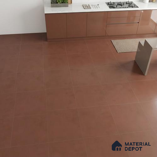 Plain Wall & Floor Tile TL 05350 G Neutra Cloud Terracotta 2 ft x 2 ft Vitrified Carving Matte Finish - 9 mm | Suitable for Bedroom, Balcony, Foyer, Dining