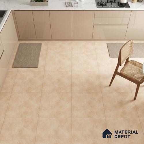 Plain Wall & Floor Tile TL 05351 C Neutra Impex Crema 2 ft x 2 ft Vitrified Plain Matte Finish - 9 mm | Suitable for Bedroom, Balcony, Foyer, Dining