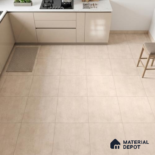 Plain Wall & Floor Tile TL 05352 E Neutra Maser Cafe 2 ft x 2 ft Vitrified Matte Finish - 9 mm | Suitable for Bedroom, Balcony, Foyer, Dining