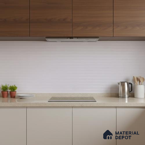 Faux Subway Wall Tile TL 05381 E Miraq Temba White 2 ft x 1 ft Ceramic Matte Finish - 8 mm | Suitable For Kitchen, Bathroom Walls and Backsplashes | Please Expect a Slight Variation of Pattern