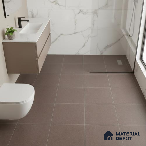Plain Floor & Wall Tile TL 05446 Jewel Frosted Wenge 1 ft x 1 ft Ceramic Matte Finish - 7.5 mm | Suitable for Bathroom, Terrace & Balcony
