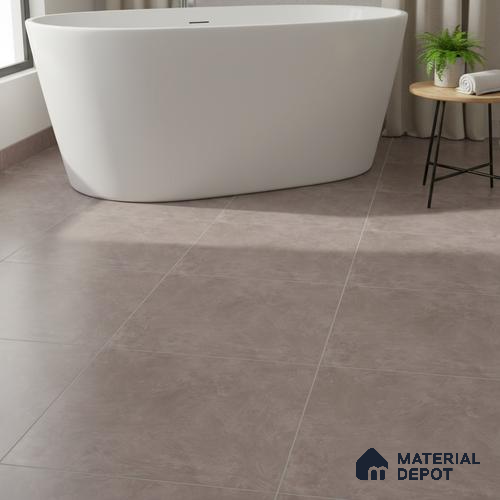 Stone Matching Floor Tile TL 05466 B Lustra Mailo Taupe 1 ft x 1 ft Ceramic Antiskid Matte Finish - 9 mm | Suitable for Bathroom, Kitchen