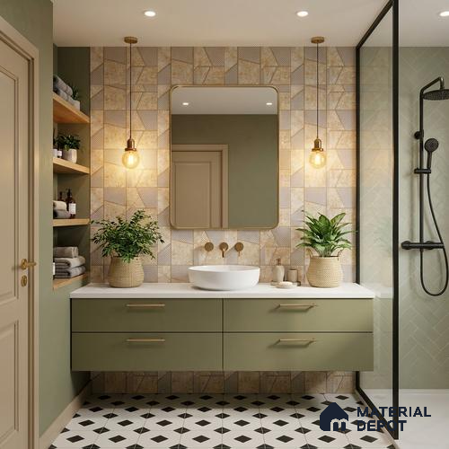 Highlighter Wall Tile TL 05471 B Lustra Mesa Sand Decor 2 ft x 1 ft Ceramic Satin Finish - 9 mm | Suitable for Bathroom, Kitchen