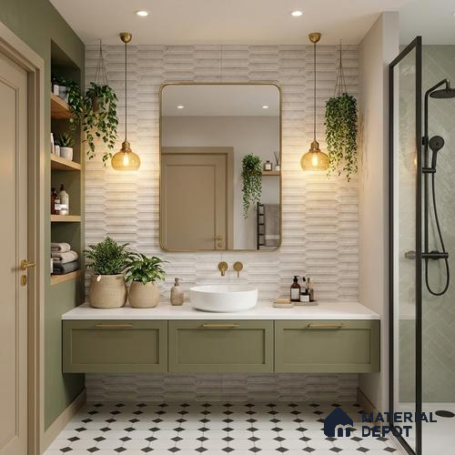 Marble Wall Tile TL 05474 B Lustra Charm Pearl Decor 2 ft x 1 ft Ceramic Satin Finish - 9 mm | Suitable for Bathroom, Kitchen