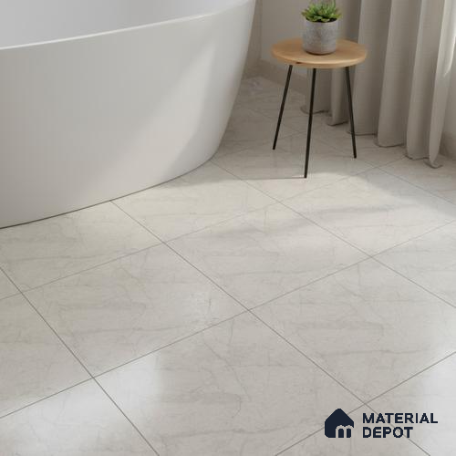 Marble Matching Floor Tile TL 05474 C Lustra Charm Pearl 1 ft x 1 ft Ceramic Antiskid Matte Finish - 9 mm | Suitable for Bathroom, Kitchen