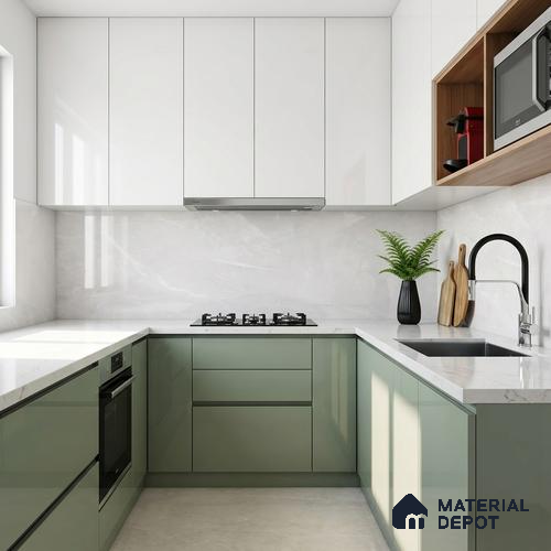 Marble Wall & Floor Tile TL 05529 Luxe Blanco 2 ft x 4 ft Vitrified Glossy Finish - 9 mm | 5 Random Design | Suitable for Living Room, Bedroom, Bathroom, Kitchen