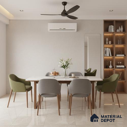 Punch Wall Tile TL 05547 B Prestige Leaf Grey 2 ft x 4 ft Vitrified Matte Finish - 9 mm  | Suitable for Living Room, Bedroom, Bathroom