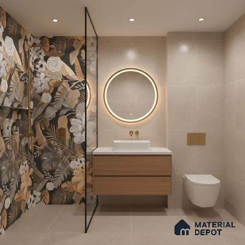 Tropical Wall Tile TL 05625 B Glemar Fort 4 ft x 2 ft Matte Finish Vitrified Tile - 9 mm | Suitable For Living Room, Bathroom, Bedroom