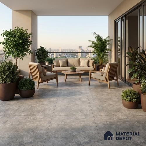 TL 05758 B Dune Highlighter 398x398 mm Matte Finish Vitrified Parking Tile -12 mm (Random Design)