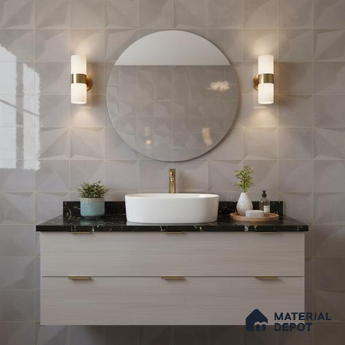 3D Wall Tile TL 05763 B Grey Portion 600x300 mm Glossy Finish Tile -9 mm
