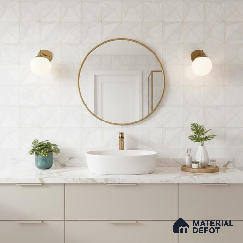 3D Wall Tile TL 05763 Milky Portion 600x300 mm Glossy Finish Tile -9 mm