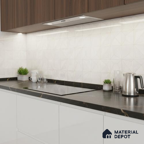 3D Wall Tile TL 05763 Milky Portion 600x300 mm Glossy Finish Tile -9 mm