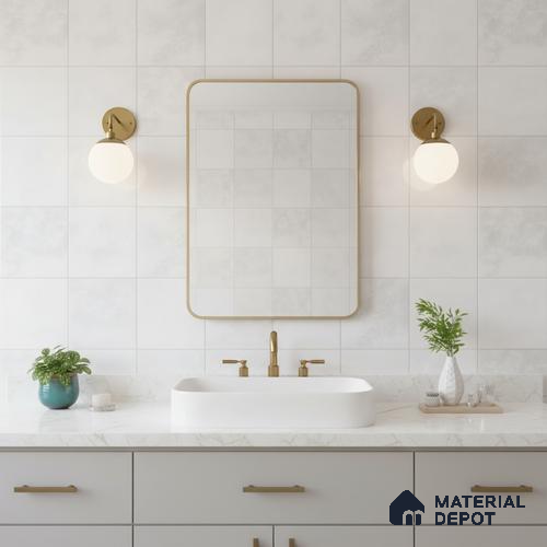 Faux Subway Wall Tile TL 05768 C Imola Milky Decor 600x300 mm Glossy Finish Tile - 9 mm | Please Expect a Slight Variation of Pattern