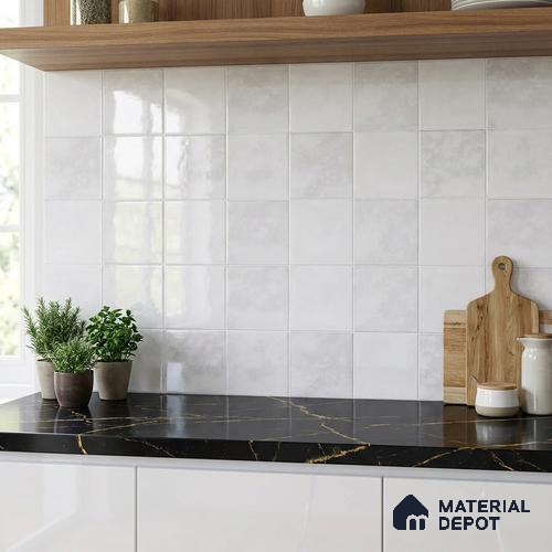 Faux Subway Wall Tile TL 05768 C Imola Milky Decor 600x300 mm Glossy Finish Tile - 9 mm | Please Expect a Slight Variation of Pattern