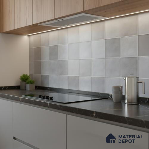 Faux Subway Wall Tile TL 05768 F Imola Grey Decor 600x300 mm Glossy Finish Tile - 9 mm | Please Expect a Slight Variation of Pattern