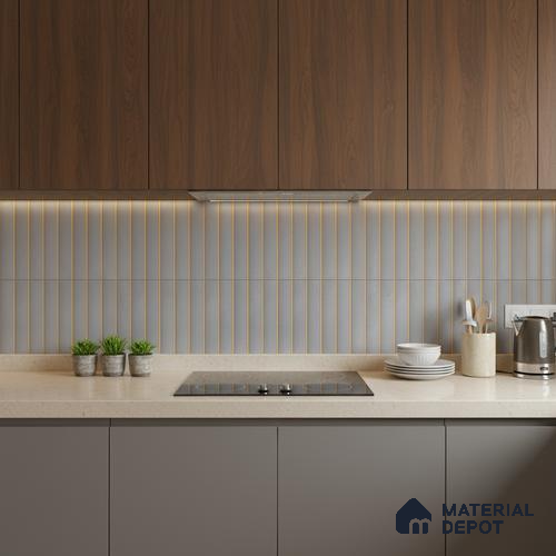 Faux Subway Wall Tile TL 05770 Costa Glue Grey 600x300 mm Matte Finish Tile - 9 mm | Please Expect a Slight Variation of Pattern
