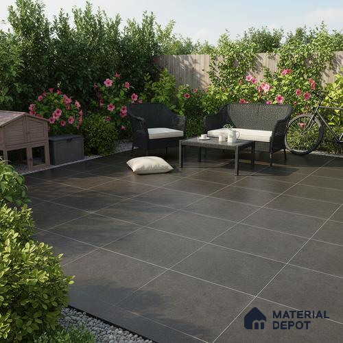 TL 05774 Coal Platinum Grey 400x400 mm Matte Finish Vitrified Parking Floor Tile - 12 mm | Pattern Alignment May Vary | 2-3 mm Spacer is Mandatory