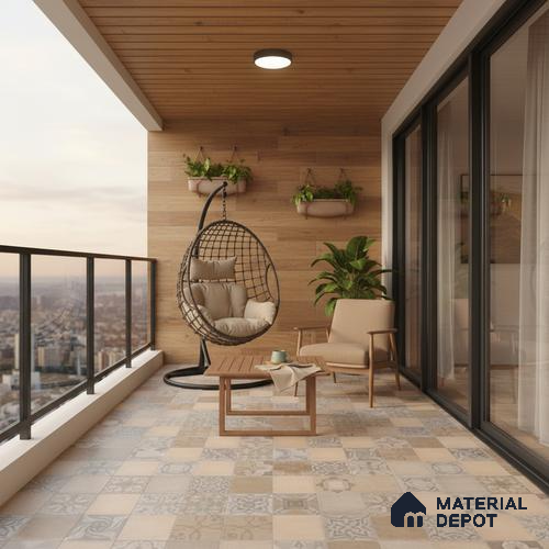 TL 05823 Brown Argilla 600x600 mm Matte Finish Vitrified Wall & Floor Tile - 9 mm | Please Expect a Slight Variation of Pattern