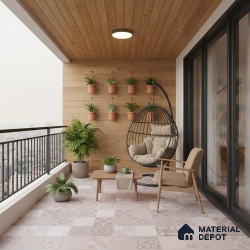 TL 05824 Fusion Argilla 600x600 mm Matte Finish Vitrified Wall & Floor Tile - 9 mm | Please Expect a Slight Variation of Pattern
