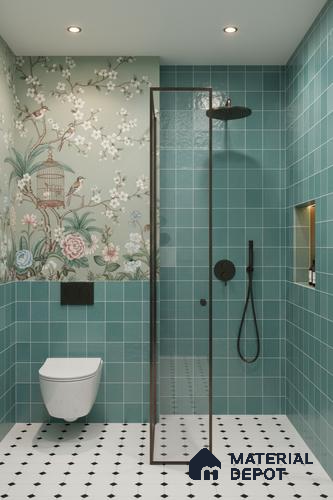 Subway Wall Tile TL 05848 F Tones Twilight Haze 2 ft x 1 ft Ceramic Glossy Finish - 9 mm | Suitable for Bathroom, Kitchen & Backsplashes | Please Expect a Slight Variation of Pattern