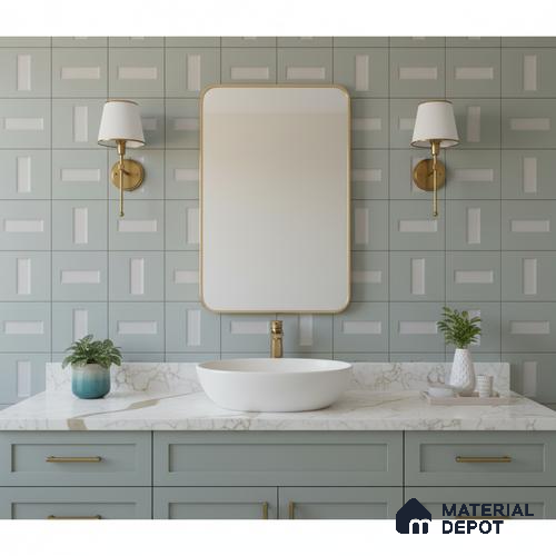 Mosaic Wall & Floor Tile TL 05901 B Flicker 297 mm x 297 mm Vitrified - 9 mm | Handcrafted | Suitable For Living Room, Bedroom, Kitchen