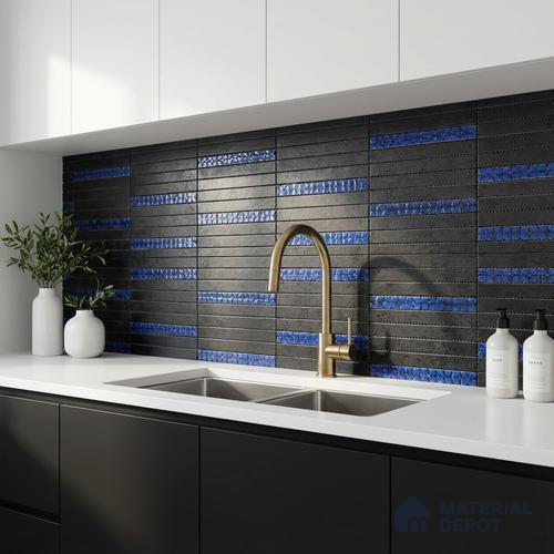 Mosaic Wall Tile TL 05903 KINTSUGI 297 mm x 297 mm Vitrified - 9 mm | Suitable For Living Room, Bedroom, Kitchen