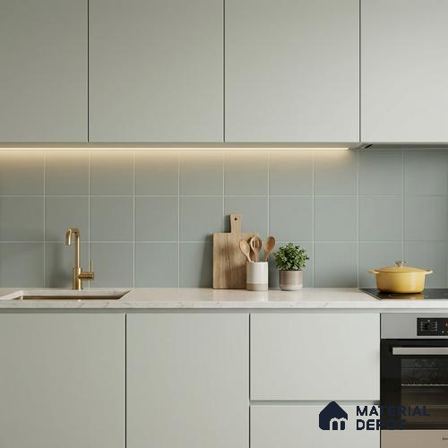 Subway Floor & Wall Tile TL 05984 B Plain Sky 200 x 200 mm Full Body Vitrified Matte Finish - 9 mm | Ideal For Bathroom, Kitchen, Dining Areas | 2 mm Spacer is Mandatory | Please Expect a Slight Variation of Pattern