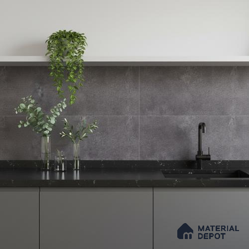 Stone Wall Tile TL 05988 C 6048 D Dark 2 ft x 1 ft Ceramic Rustic Matte Finish - 7.5 mm | Suitable For Kitchen, Bathroom
