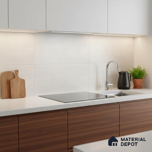 Wooden Wall Tile TL 05995 B 6152 D Dark 2 ft x 1 ft Ceramic Matte Finish - 7.5 mm | Suitable For Kitchen, Bathroom