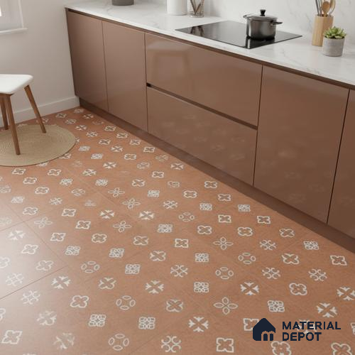 Moroccans Look Floor & Wall Tile TL 06016 Texture Memoria 2 ft x 2 ft Rustic Carving Matte Finish Vitrified Tile - 9 mm | 4 Random Design | Suitable For Living Room, Bedroom, Bathroom, Kitchen & Dining | Please Expect a Slight Variation of Pattern