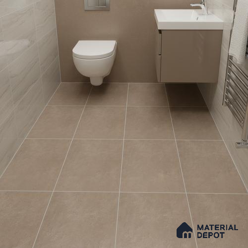 Cement Floor Tile TL 06023 AB Spectra Earth 11.8 inch x11.8 inch Vitrified Matte Slate Punch Finish - 12 mm | 24 Random Design | Ideal For Living Room, Bathroom, Restaurants