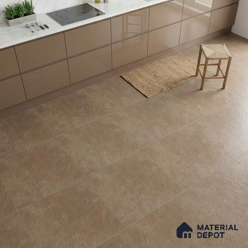 Cement Floor Tile TL 06023 G Spectra Earth 2 ft x 2 ft Vitrified Matte Slate Punch Finish - 12 mm | 6 Random Design | Ideal For Living Room, Bathroom, Restaurants