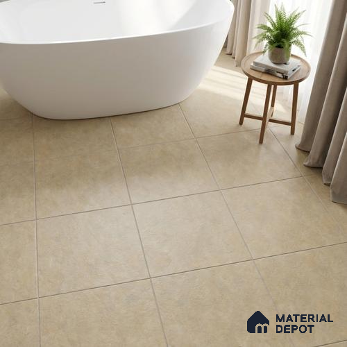 Stone Floor Tile TL 06023 R Natural Stone 11.8 inch x11.8 inch Vitrified Matte Slate Punch Finish - 12 mm | 140 Random Design | Ideal For Living Room, Bathroom, Restaurants