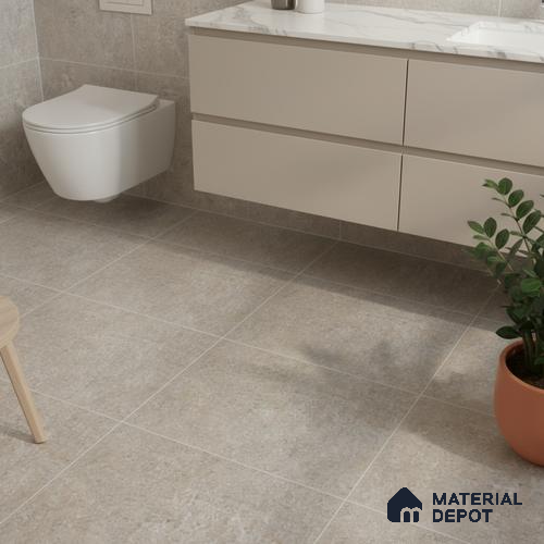 Stone Floor Tile TL 06023 T Forest Olive 11.8 inch x11.8 inch Vitrified Matte Slate Punch Finish - 12 mm | 24 Random Design | Ideal For Living Room, Bathroom, Restaurants