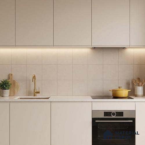Subway Floor & Wall Tile TL 06044 Doric Dusty Plain 200 x 200 mm Vitrified Matte Finish - 9 mm | Ideal For Bathroom, Kitchen | 2 mm Spacer is Mandatory | Please Expect a Slight Variation of Pattern