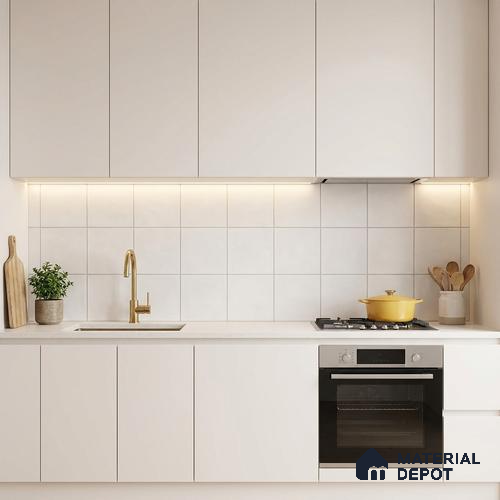 Subway Floor & Wall Tile TL 06067 Tessera Plain 200 x 200 mm Vitrified Matte Finish - 9 mm | Ideal For Bathroom, Kitchen | 2 mm Spacer is Mandatory | Please Expect a Slight Variation of Pattern