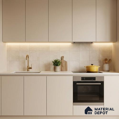 Subway Floor & Wall Tile TL 06070 Vector Plain 200 x 200 mm Vitrified Matte Finish - 9 mm | Ideal For Bathroom, Kitchen | 2 mm Spacer is Mandatory | Please Expect a Slight Variation of Pattern