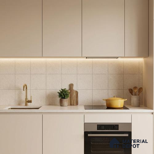 Subway Floor & Wall Tile TL 06072 Zeppole Plain 200 x 200 mm Vitrified Matte Finish - 9 mm | Ideal For Bathroom, Kitchen | 2 mm Spacer is Mandatory | Please Expect a Slight Variation of Pattern