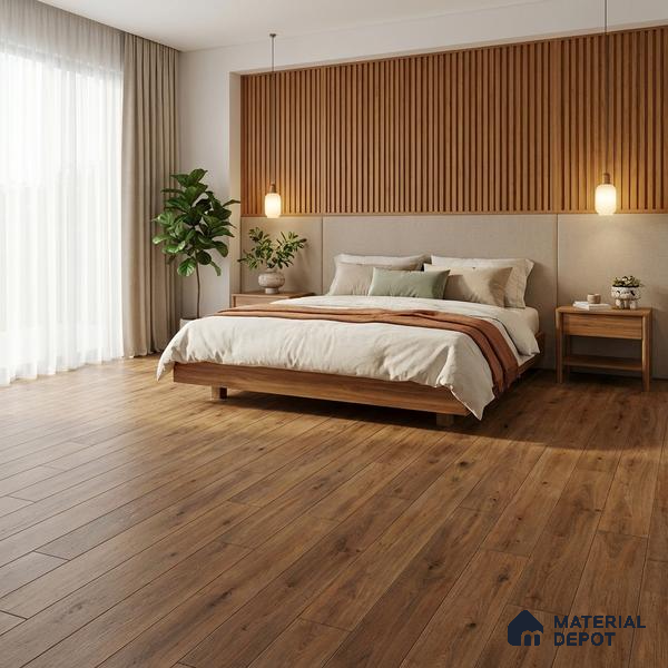 Wood Floor Tile TL 06104 5601 1200 x 200 mm Vitrified Matte Finish - 9 mm | 6 Random Design | Suitable For Living Room, Bedroom, Kitchen | 2-3 mm Spacer is Mandatory