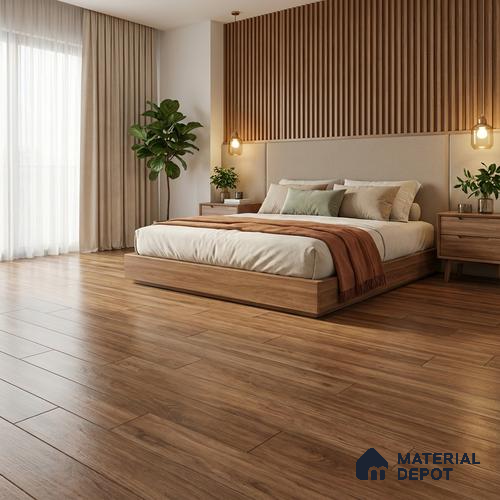 Wood Floor Tile TL 06105 5701 1200 x 200 mm Vitrified Matte Finish - 9 mm | 6 Random Design | Suitable For Living Room, Bedroom, Kitchen | 2-3 mm Spacer is Mandatory